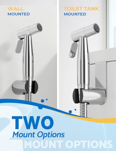 BRITULIF Bidet Sprayer for Toilet, Adjustable Pressure, Polished Chrome - color: Chrome, size: 1 SET - Cold