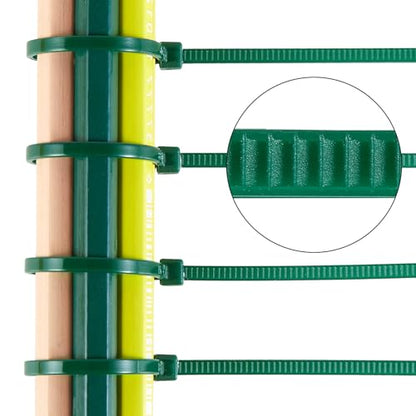 ZZRANYE 4 inch 3mm Dark Green Nylon Garden Cable Zip Ties Self Locking Cable Ties Twist Ties, Multi-Purpose Cable Tie (200 Pcs) Decoration Tie Wraps for Christmas Tree - size: 4 Inch