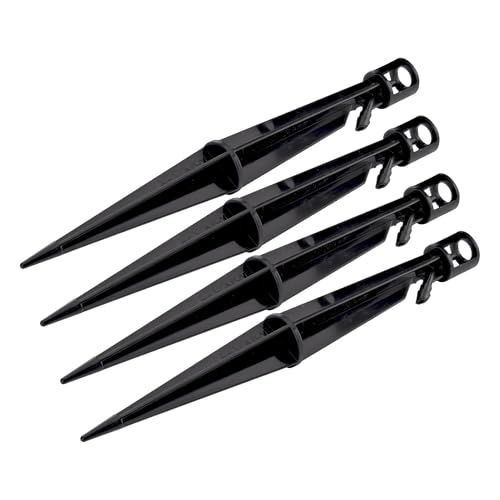 Raindrip 382005B Heavy-Duty Support Stake for, Pack of 4, Black - size: Pack of 4