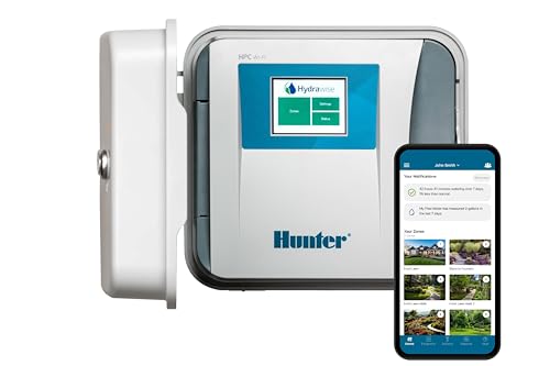 Hunter HPC400 Sprinkler Controller, 4 Zone, WiFi Smart Sprinkler Timer