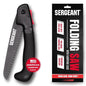 SERGEANT Folding Hand Saw with Pouch. Pruning hand saw. Best for Wood, Bone, PVC, Tree Pruning, Gardening, Camping, Hunting, Outdoors, Tool Box. Rugged 7" Steel Blade & Slip-Resistant Rubber Grip.