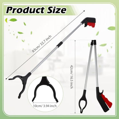 Norme 6 Pcs Grabber Reacher Tools, 32.7 in Foldable Trash Pickers
