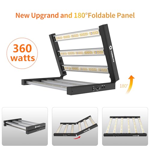 FARMLITE 360W LED Grow Lights for Indoor Plants Full Spectrum Growing Bar - size: 360watts