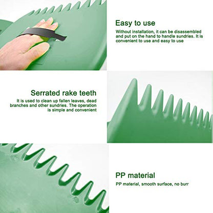 2-Pack Leaf Scoops, Large Leaf Grabber Claws with Ergonomic Handles