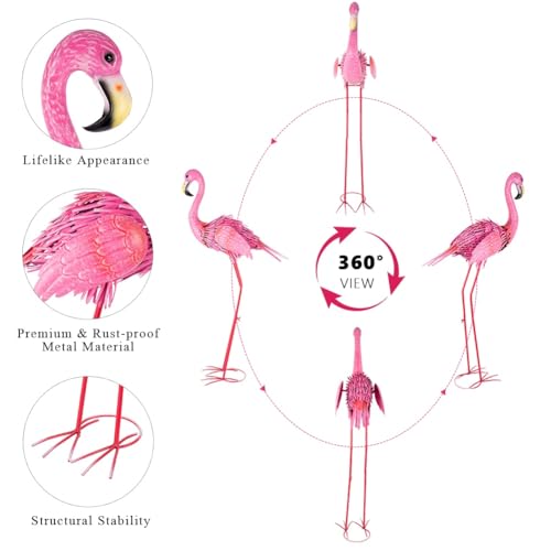 35" Flamingo Garden Statues & Sculpture - color: Flamingo 2