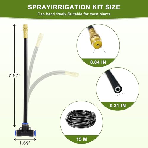 Drip Irrigation System, Automatic Watering System with Quick Connectors - size: 50FT without Timer