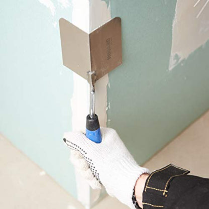 Outside Corner Trowel | Best Corner Drywall Tool | Made of Stainless Steel with External Angle and Soft Grip Handle.