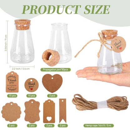 30 Pack Plant Propagation Stations, 3.35 in Shatterproof Plastic