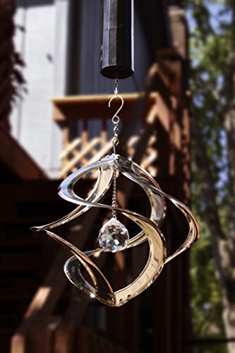 Red Carpet Studios The Original Helix Cosmix Wind Spinner, 11-Inch, Chrome and Crystal - color: Chrome - Crystal