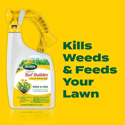 Scotts Liquid Turf Builder with Plus 2 Weed Control, 32 fl. oz. - size: Liquid 32 oz.