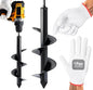 Auger Drill Bit for Planting 4" x 12" - 3/8 Inch Hex Drive Drill - size: 4 x 12 Inch