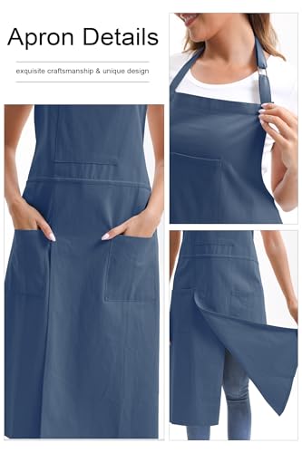 Nanxson Pottery Apron Split Leg with 3 Pockets & Adjustable Buckle - color: Navy