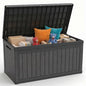 260 Gal Deck Box, Waterproof Outdoor Resin Storage Box,Lockable Storage Bin