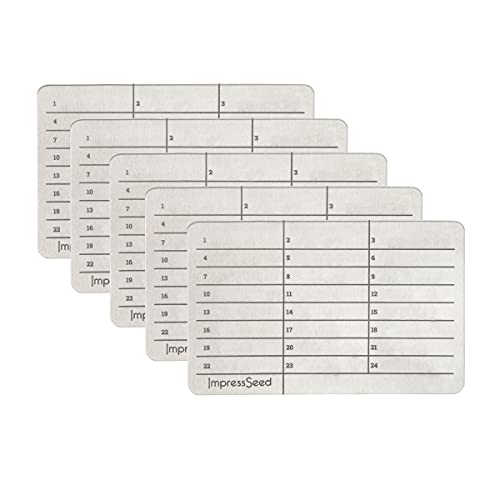ImpressSeed 5 Pack of Cryptocurrency Cold Storage Seed Backup - Metal Stamp Plate (5pcs. Silver Color) - color: Silver (Aluminum), size: 5 Pcs. Metal Stamp Plate