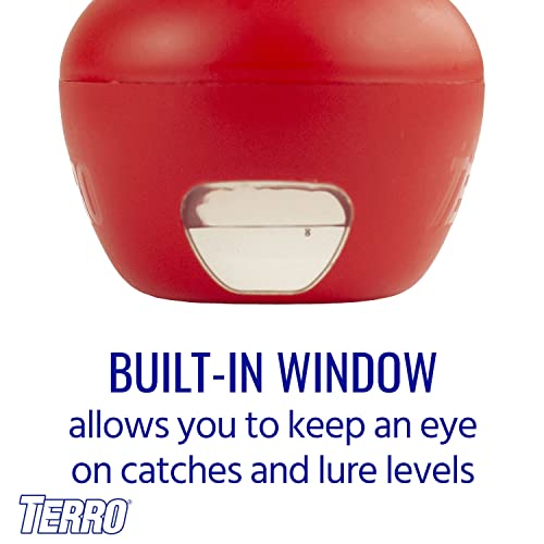 TERRO T2502 Ready-to-Use Indoor Fruit Fly Trap with Built in Window - 2 Traps + 90 day Lure Supply - size: 2 Traps