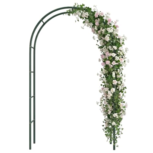 Thickened Metal Garden Arch,16mm Pipe Diameter 7.6ft Heavy Duty Garden Arch Trellis for Climbing Plants Outdoor,Garden Arbor for Climbing Plants,Roses,Garden Party,Ceremony & Decorations - size: 16mm tube