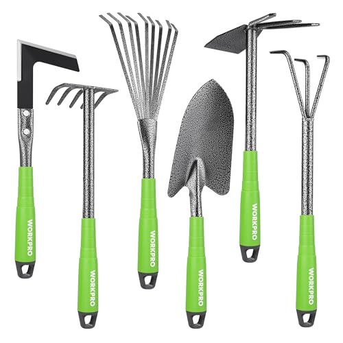 WORKPRO 6-Piece Garden Tool Set - color: Green