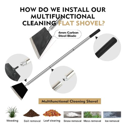 Garden Shovel, Floor Cleaning Scraper Tool, Snow Shovel Ice Scraper
