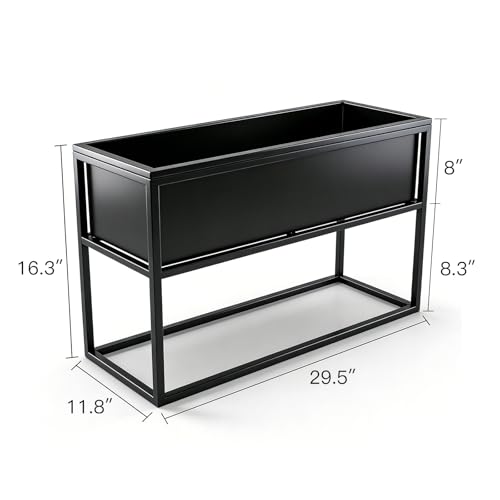 Raised Garden Bed Elevated Planter Box with Legs Black - size: 29.5"Lx11.8W"x16"H