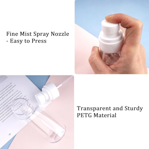 Cosywell Travel Spray Bottle TSA Approved 2oz Fine Mist Spray Bottles - color: 3 Clear, size: 2 oz