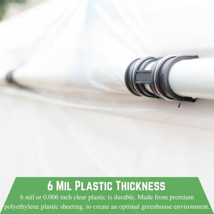 Farm Plastic Supply - Clear Greenhouse Plastic Sheeting - 6 mil - (16' x 28') - 4 Year UV Resistant Polyethylene Greenhouse Film, Hoop House Green House Cover for Gardening, Farming, Agriculture - size: 16'W x 28'L