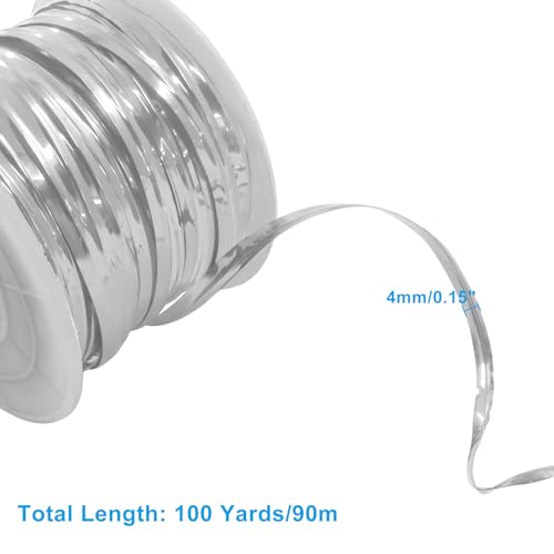 Metallic Twist Ties Roll, 4mm, 100 Yards, Silver - color: Silver