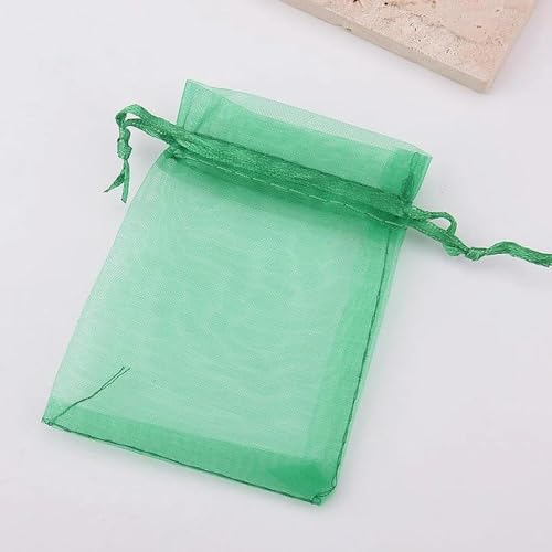 20 Pcs Fruit Protection Bags 10 X 12 cm Breathable Fruits Netting Bags for Fruit Trees Green Mesh Bag with Drawstring Plant Covers from Insects Protect Fruits Vegetables Tomato Apple Peach