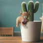 Highland Cow Statue with Red Wine Plant Pot Hugger - style: Cow Wine