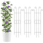 4 Pack 32'' Wave Shape Black Metal Trellis for Climbing Plants Indoor & Outdoor, Garden Trellis for Houseplants Flowers Vine Ivy - size: 32'' Wave Shape
