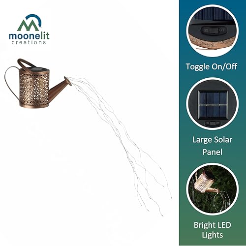 MCSSWC Solar Watering Can Landscape LED Light, Outdoor Waterproof Solar Garden Lawn Patio Yard Pathway Décor Gift and Present with Shepherd Hook - style: Watering Can