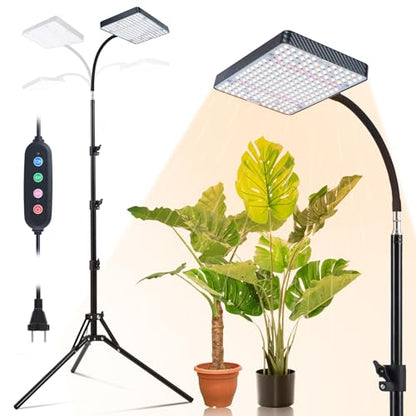 Standing Grow Light for Indoor Plants, Monstera, Bonsai Trees - size: 1-Head-Stand
