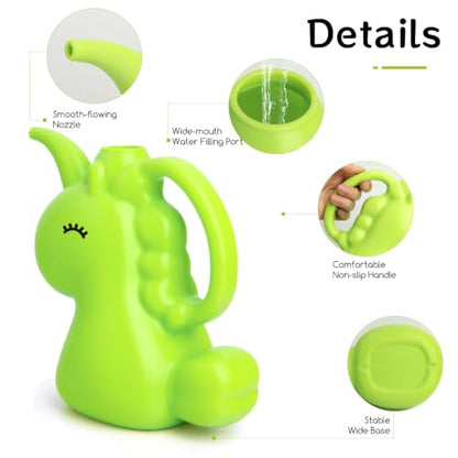XXXFLOWER Small Watering Can for Indoor Plants 1/4 Gallon 1L Green - size: Green