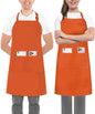 Utopia Kitchen Bib Aprons 2 Pack Adjustable With 2 Pockets - color: Orange