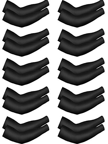 Boao 10 Pcs UV Arm Sleeves Tattoo Cover - color: Black, size: Medium