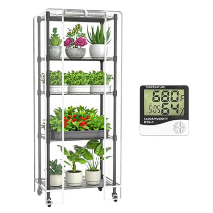 Mini 5-Tier Greenhouse for Indoor, 23.2" L×13.4" W×61.4" H