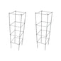 46" Height 12" Width 2PCS Galvanized Square Folding Tomato Cage,Plant Support Stake Tower - size: 12*46inch Sq-Galvanized-2Pack