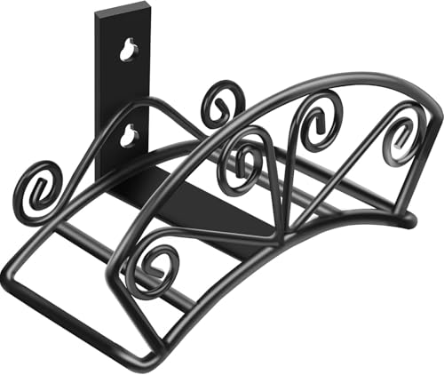 TomCare Garden Hose Holder, Heavy Duty 160FT Large Capacity Hose Hanger - color: Black, size: L （14.9“ x 6” x 8"）