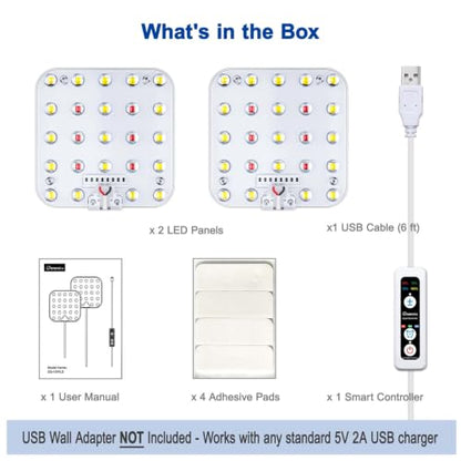 Under Shelf Grow Light, Auto Timer, Dimmable, Daylight White, 1-Pack - color: Daylight White