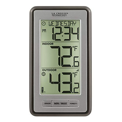 La Crosse WS-9160U-IT V3 Digital Wireless IN/OUT Thermometer with humidity - color: Titanium