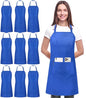 Utopia Kitchen Bib Aprons 10 Pack Adjustable With 2 Pockets - color: Blue