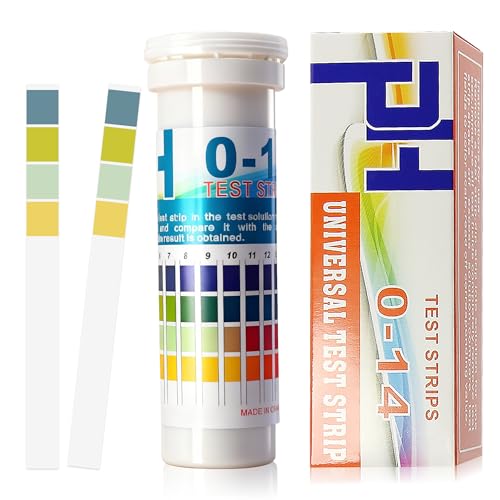 150 Strips per Box Universal pH Paper Strips 4 Colors Acid Alkaline pH Level Test Strips with pH Range 0-14 (Model DF003) - color: DF003