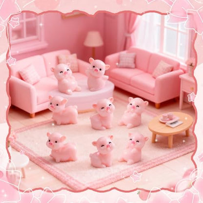 100 Pcs Mini Resin Pigs Miniature Pig Figurines Tiny Pigs Bulk