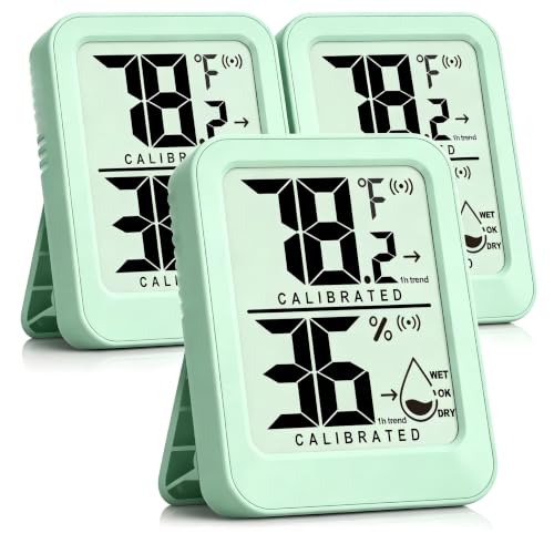 AyayaBoss 3 Pack Room Thermometer Indoor Hygrometer - color: mint green