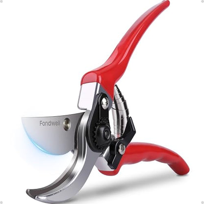 Fondwell 8.5" Professional Hand Pruners Bypass Pruning Shears for Gardening