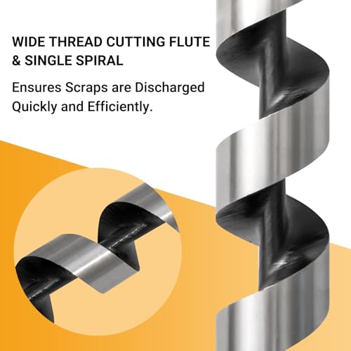 1 Inch x 17 Inch Auger Drill Bit, 3/8 Inch Hex Shank - size: 1" x 17"