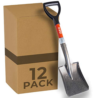 Bond Manufacturing LH047AM Mini D-Handle Square Head Shovel (12-Pack), Red/Black - size: 12-PACK, style: SQUARE HEAD