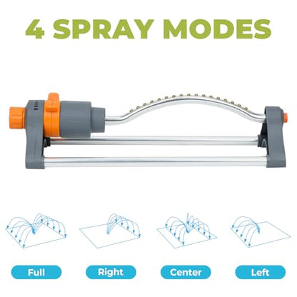 Durable Oscillating Sprinkler for Yard and Garden, Swinging Sprinkler with Adjustable Spray, Garden and Lawn Large Area Watering