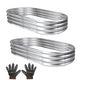 Galvanized Garden Bed Kit for Vegetables/Herbs/Flowers, Outdoor Raised Planter Box, 2PCS 4x2x1 ft - size: 2PCS 4X2X1