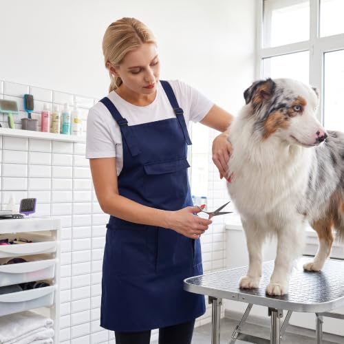 Nanxson Apron with Pockets Cross Back Apron for Hair Stylist,Salon - color: Navy