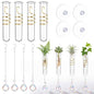 Zhehao 4 Set Window Propagation Vases with Suction Cups, 5.9'' Glass Tubes